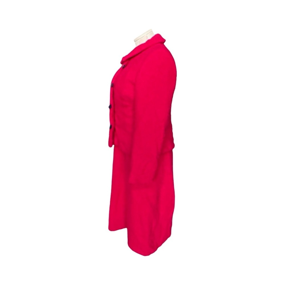Vintage Hot Pink Jackie O Wool Jacket and Dress with Gold Buttons - Medium - Picture 9 of 9